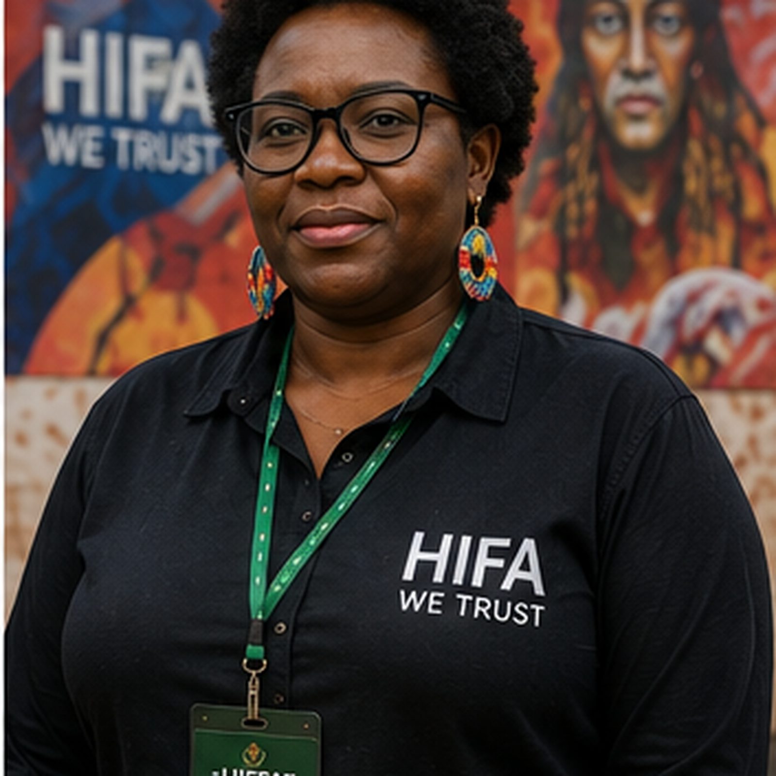 Portrait of a HIFA Trust festival organiser on site